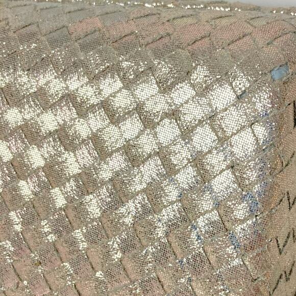 SONDRA ROBERTS Gold Basket Weave Clutch - Picture 4 of 12